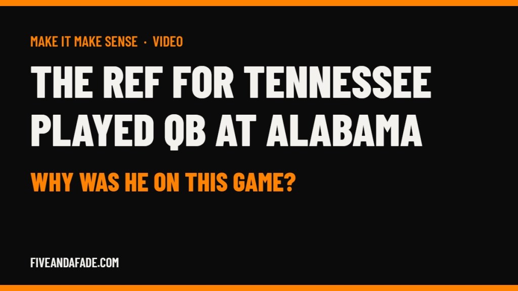 The referee for Tennessee at South Carolina played quarterback at Alabama: Jeremy Durham video