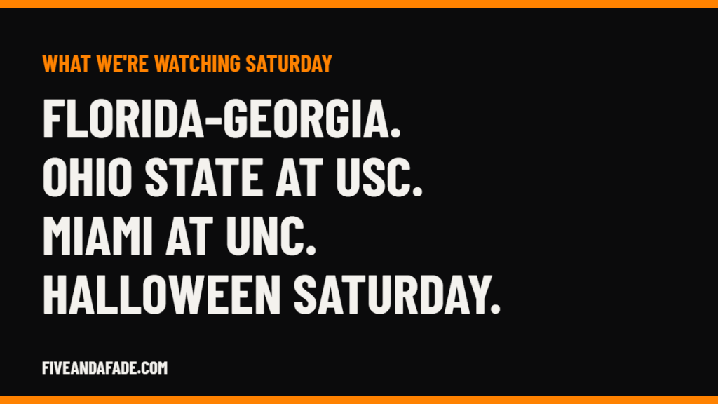 What we're watching Saturday: Florida vs. Georgia, Ohio State at USC and Miami at North Carolina